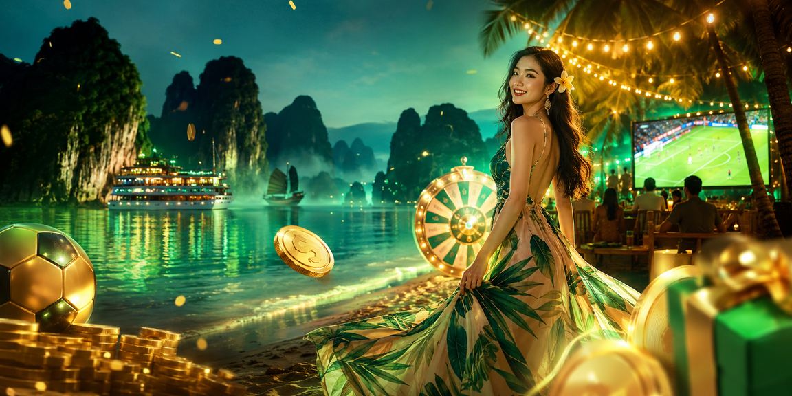 Khung cảnh Vịnh Hạ Long với người dùng trải nghiệm roulette trực tuyến qua ứng dụng di động